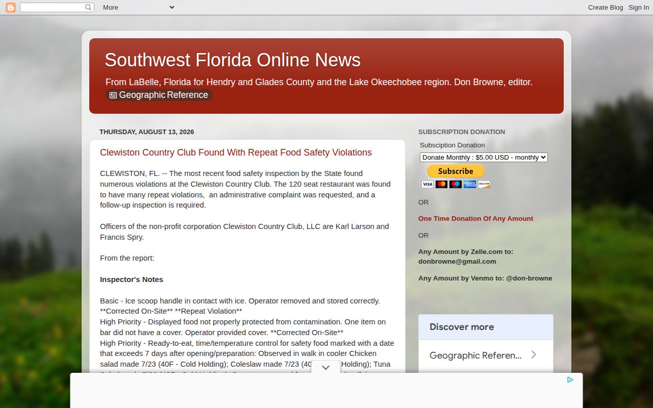 Southwest Florida Online News Hendry County arrest report source